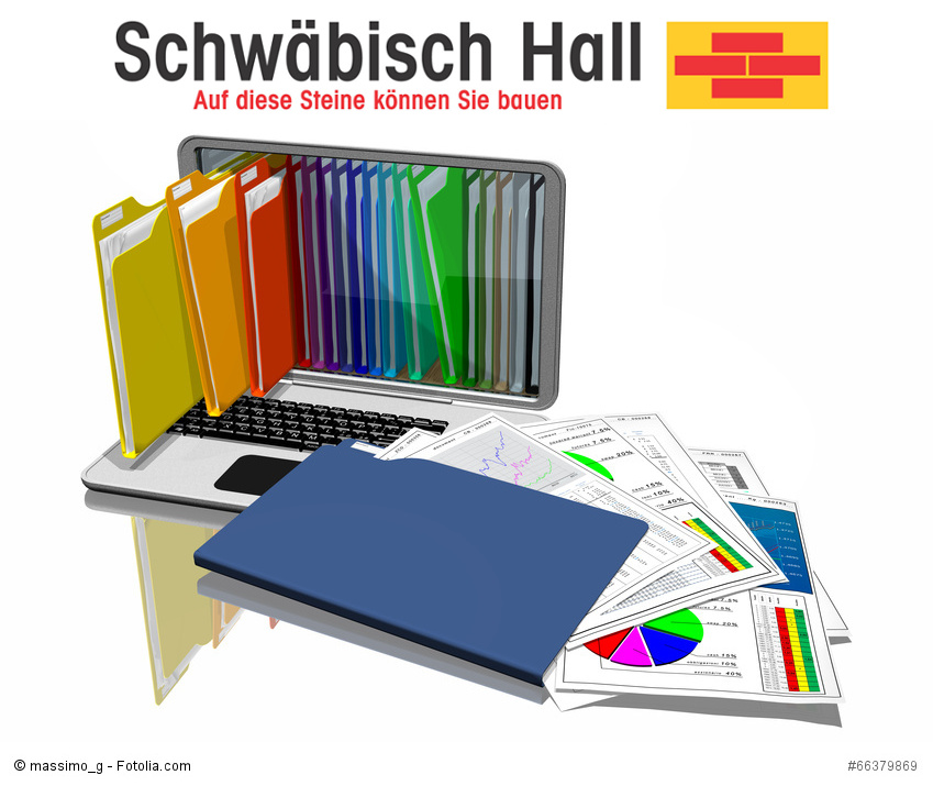 Logo Schwäbisch Hall mit Fotolia Bild